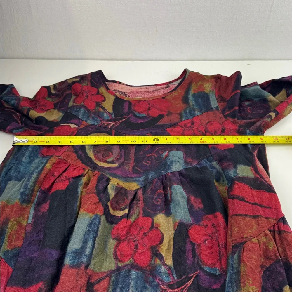 Fabulous 100% Linen Floral Maxi Dress - Picture 6 of 11